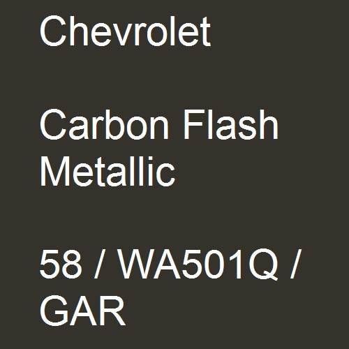 Chevrolet, Carbon Flash Metallic, 58 / WA501Q / GAR.